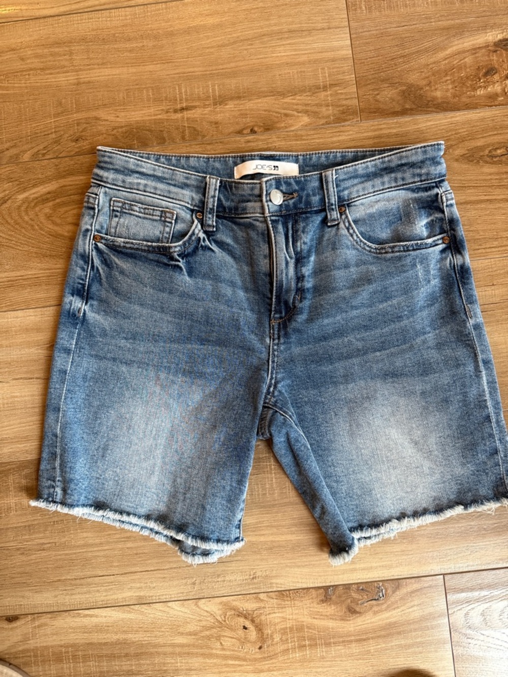 Joe's Jeans Light Blue Frayed Hem Denim Shorts